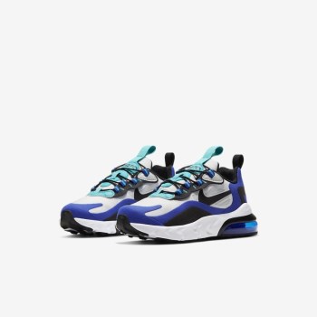 Nike Air Max 270 RT - Fiatalabb Gyerek Utcai Cipő - Fehér/Kék/Világos Türkiz/Fekete